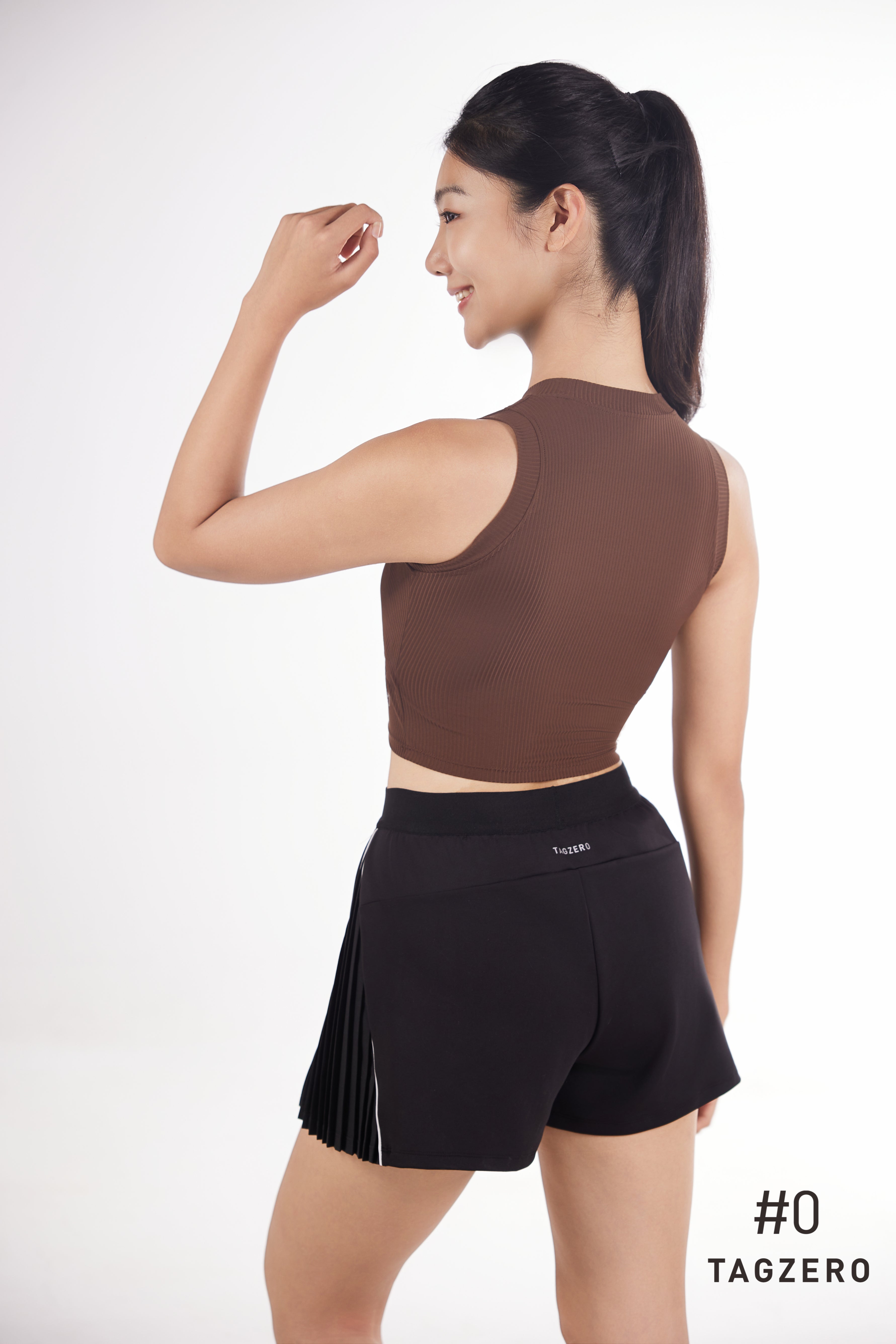 Side-Pleat Athletic Shorts