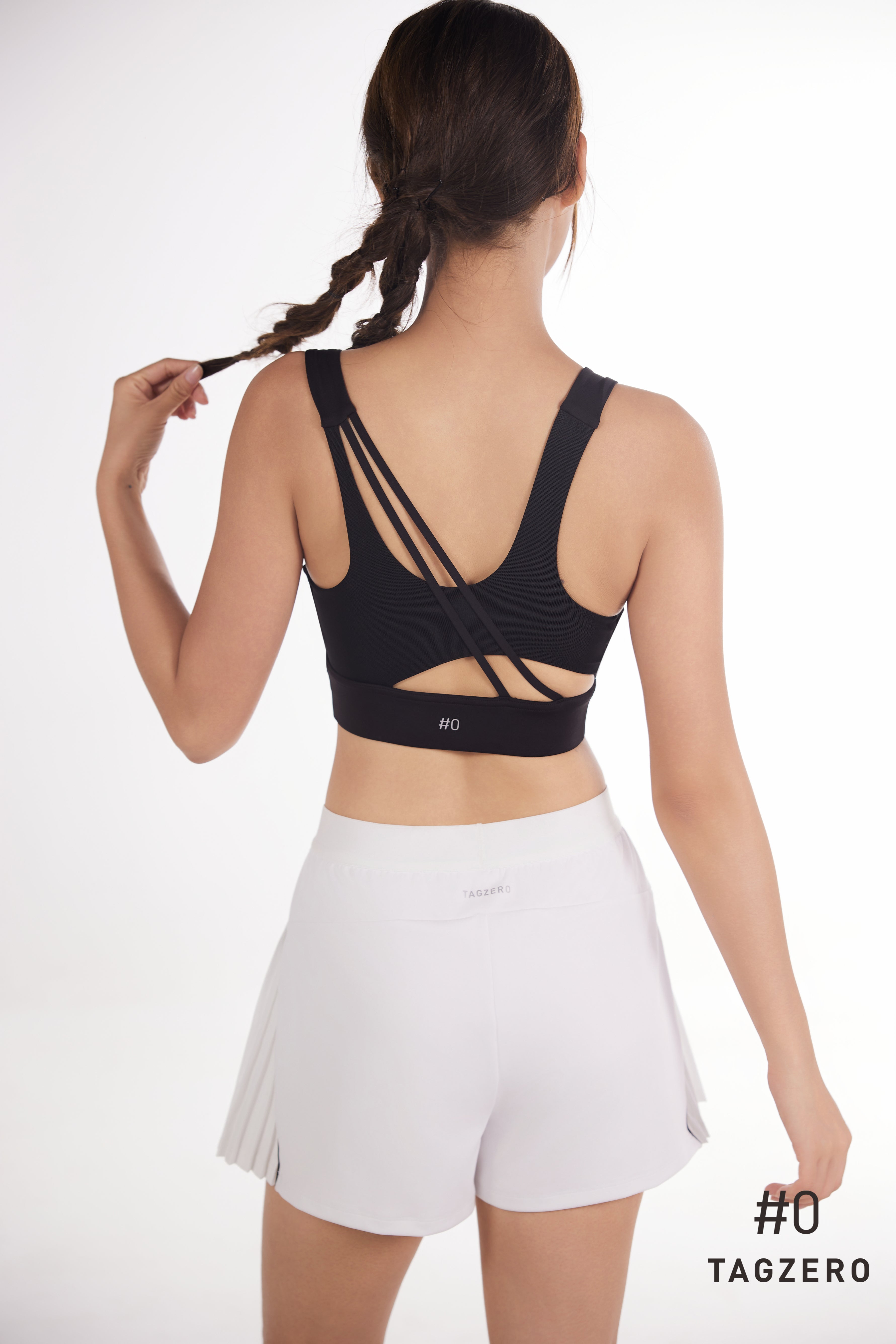 Side-Pleat Athletic Shorts