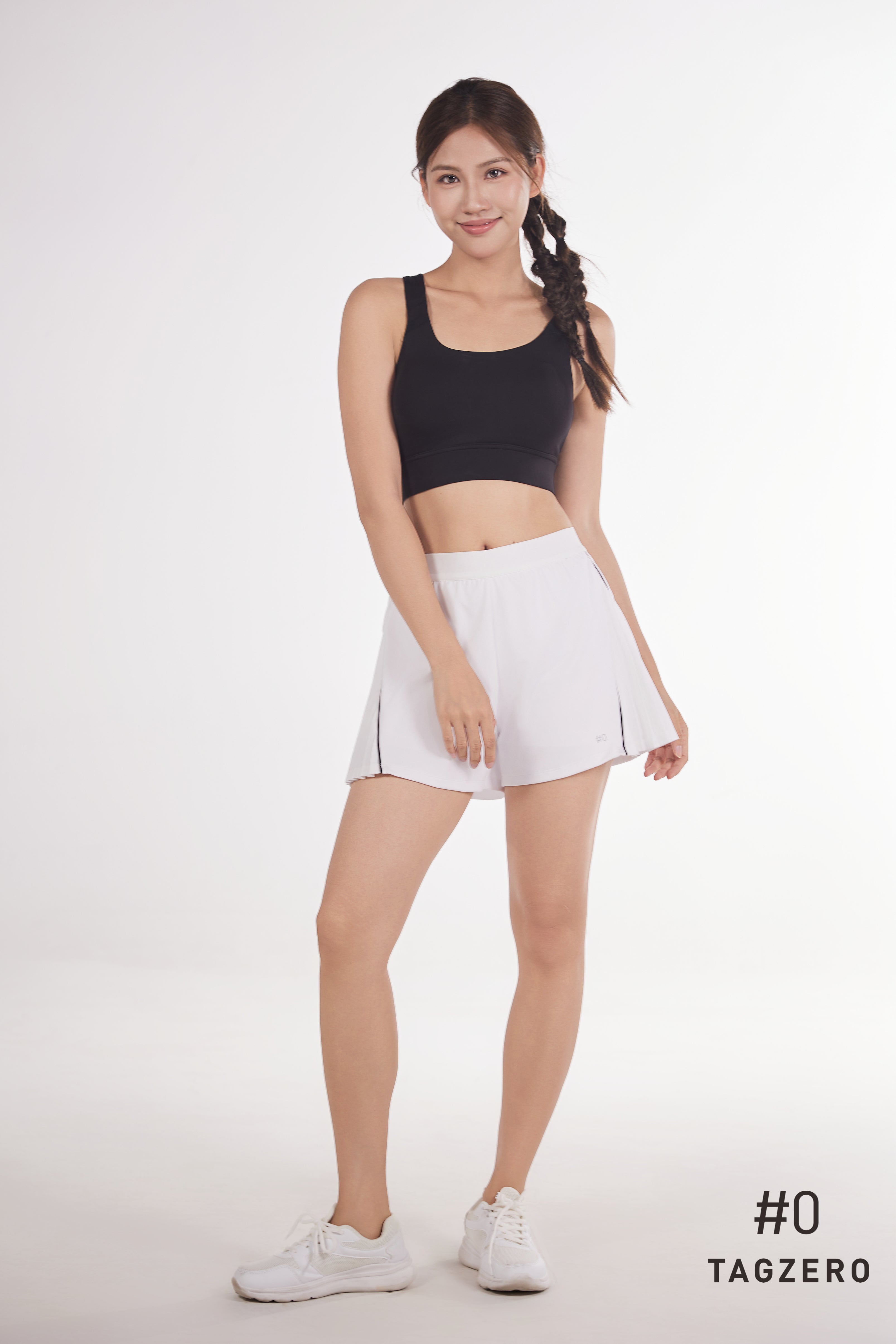 Side-Pleat Athletic Shorts