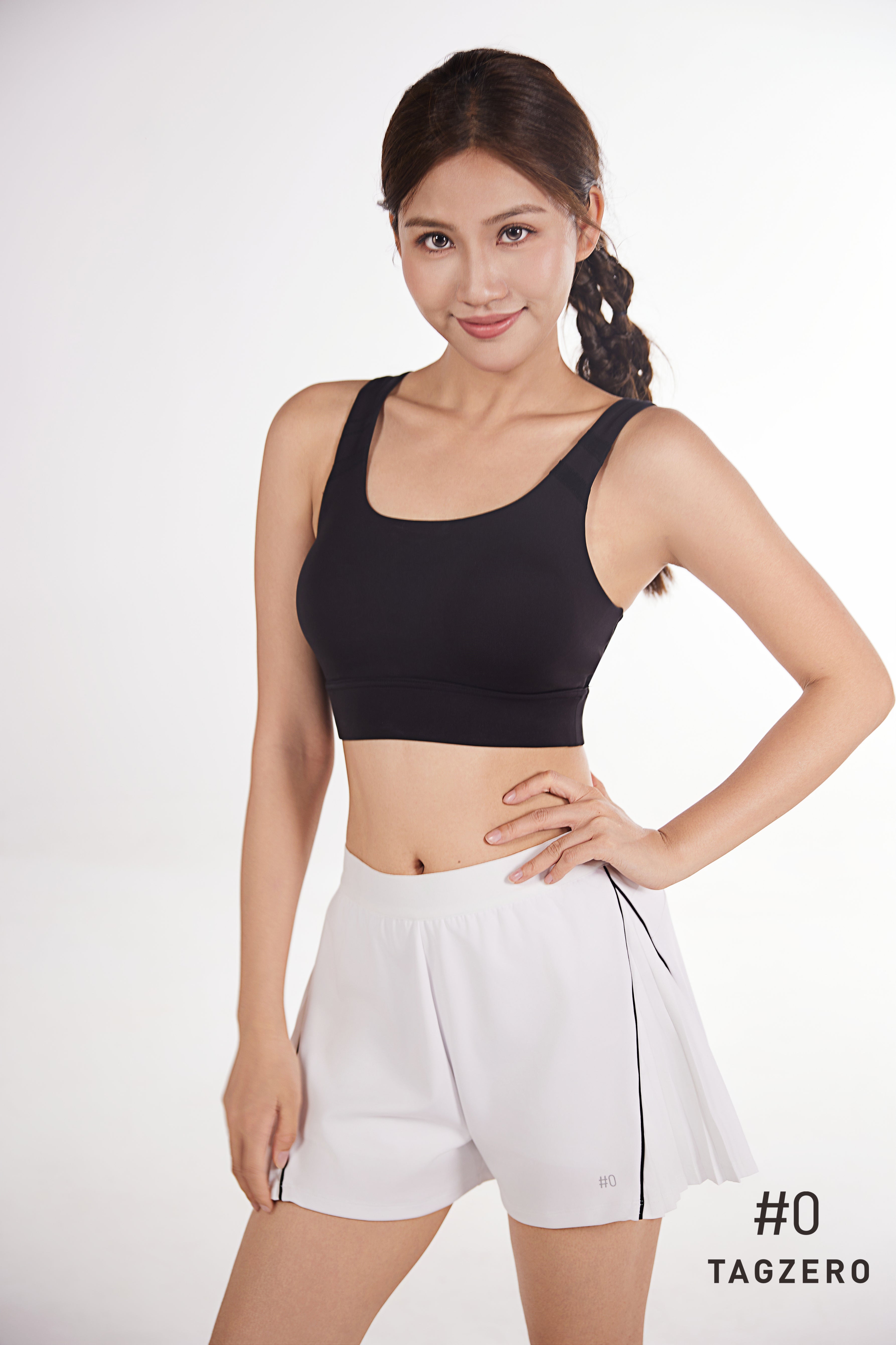 Side-Pleat Athletic Shorts