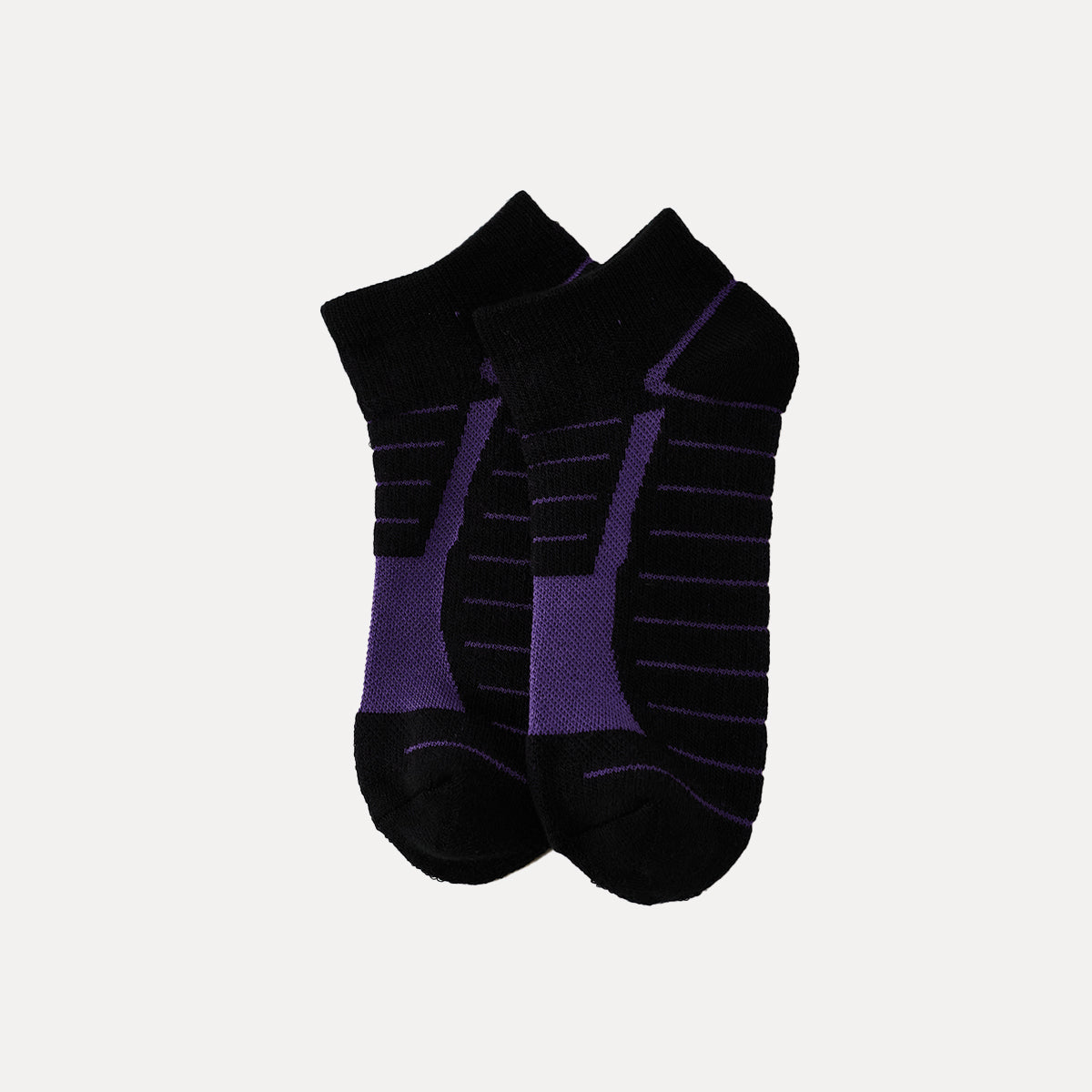 襪子 |及踝襪 - 黑色/紫色
