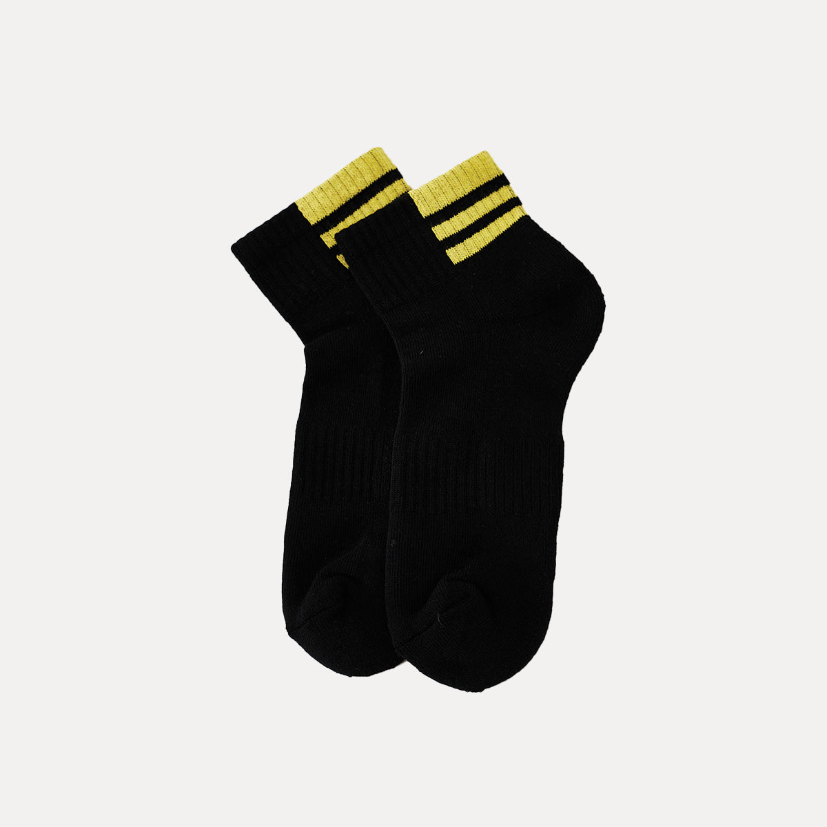 SOCKIC | Ankle Cushion Socks - Black/Yellow