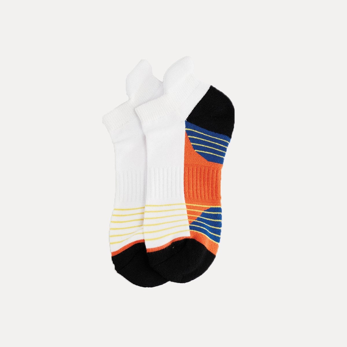 襪子 |及踝襪 - 白橙